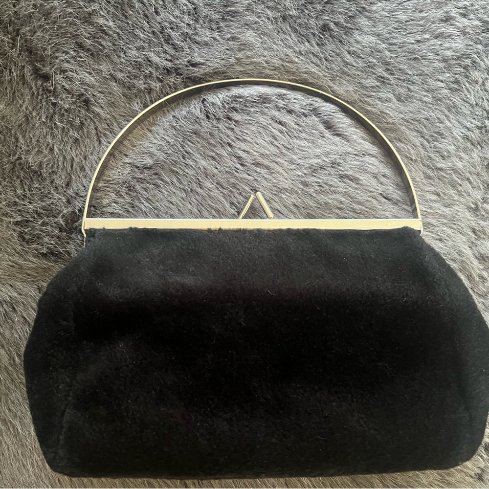 DKNY Elegant Black Velvet Handbag
